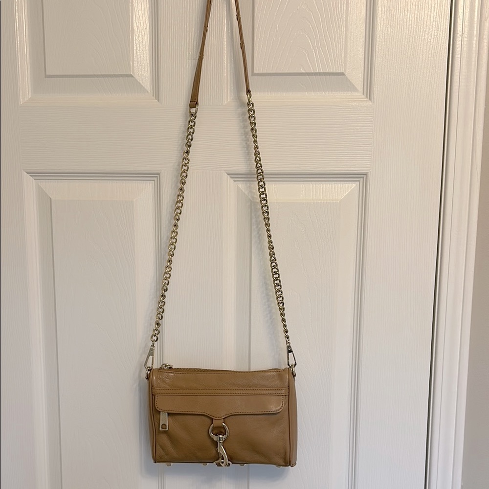 Rebecca Minkoff Tan Crossbody Bag with Chain Strap